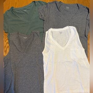 Madewell V Necks Short Sleeve T Shirts Tanks Womens XS Lot Of 4!!